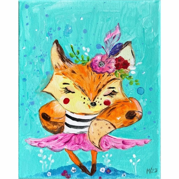 handmade Other - Fox Painting Original Painting Fox Artwork
Fox Art Acrylic Wall Arts Gift ideas